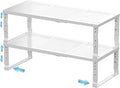 Expandable Spice Rack & Kitchen Cabinet Organizer - Stackable, Adjustable Shelves for Cabinets, Countertops, Cupboards & Pantries(2 Packs/Large/White) by Unknown
