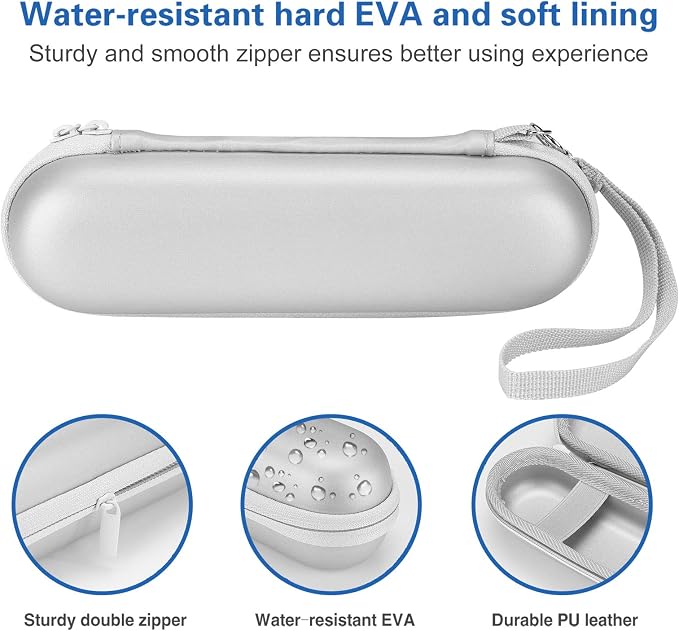 ProCase Toothbrush Travel Case for Oral-B & Sonicare -Silver | Fits Oral-B Pro/IO Series & Sonicare, Hard EVA Cover, Storage Bag Holder with Mesh Pocket - Image 5