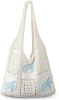 hatisan Crochet Bag for Women, Handmade Knit Beach Tote Bag Summer by Hatisan
