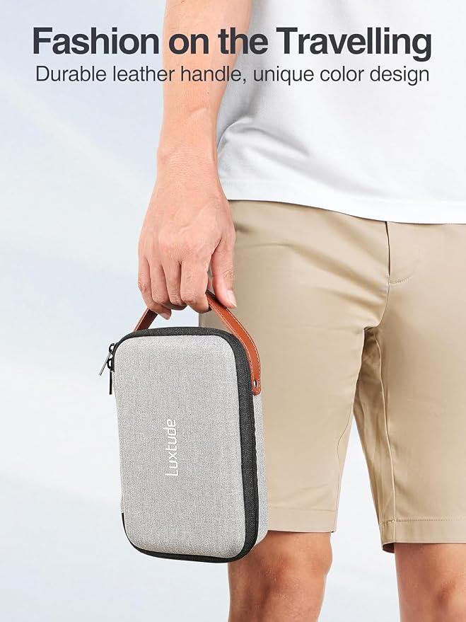 Tech Organizer Travel Case, Portable Electronics Organizer | Hard Shell Zipper Case for Charging Cables, Power Banks and Other Travel Essentials (External Size 8.5 x 5.9 x 2.5 Inch) - Image 2