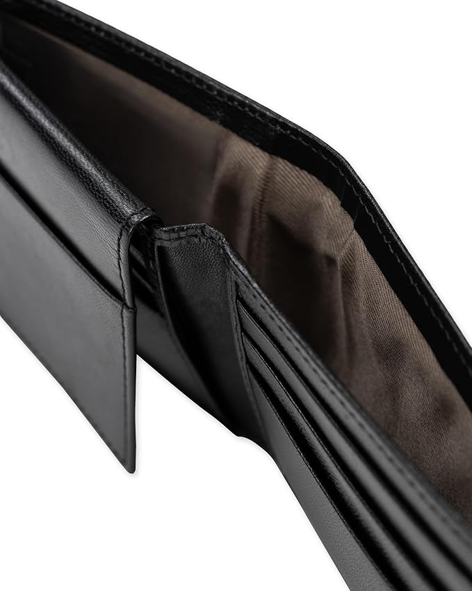 Dockers Men's Bifold Leather Wallet - Thin Slimfold RFID Blocking Security Smart Extra Capacity - Image 5