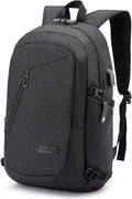 WENIG Anti-Theft Travel Laptop Backpack with USB Charging Port Lock,Water Resistant Slim Work Computer Bag for Men College Bookbags Fits 15.6 Inch Laptop by WENIG+