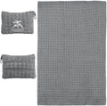 Travel Blanket and Pillow-2-in-1, Ultra-Soft&Compact,Airplane Blanket with Hand Luggage Belt and Backpack Clip,Travelers Accessories Gifts, 61x43 Inches（Gray） by Unknown