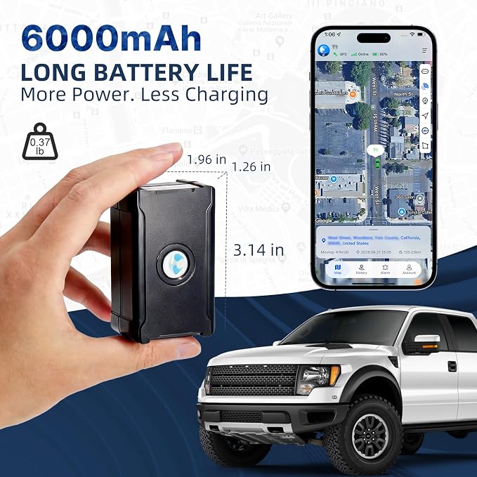 GPS Tracker for Vehicles, Magnetic Waterproof 4G LTE Car Tracker, 6000mAh Battery Up to 90-Days, Tracking Devices for Cars Hidden, Geo-Fence, Lifetime Support, Subscription Required - Image 6