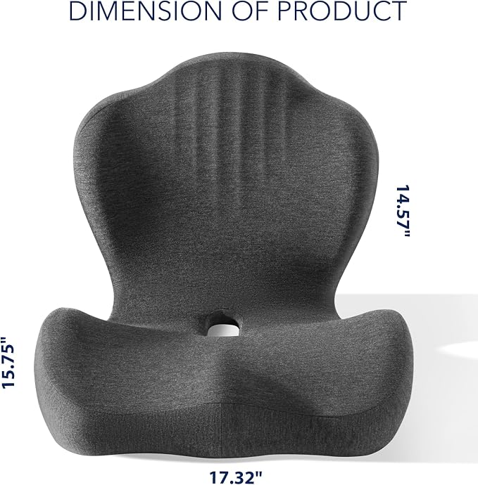 Seat Cushion for Car Truck Driver, Memory Foam Seat Cushion with Adjustable Strap,Ergonomic Lumbar/Back Support & Sciatica Relief for Long Drives, Orthopedic Cushion for Office Chair, Car, Semi Truck - Image 8