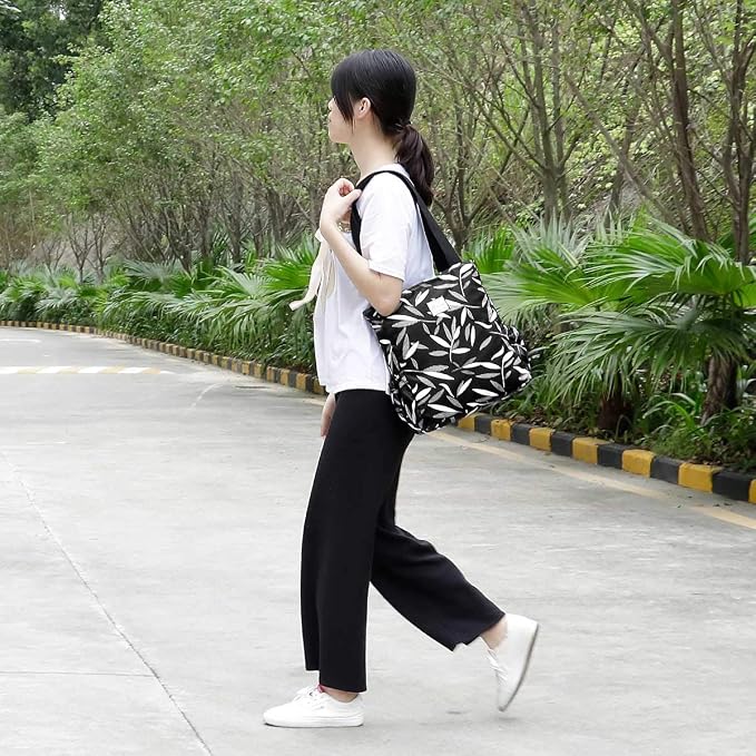 KAMO Floral Tote Bag - Waterproof Lightweight Handbags Travel Shoulder Bag for Hiking Yoga Gym Swimming Travel Beach - Image 2