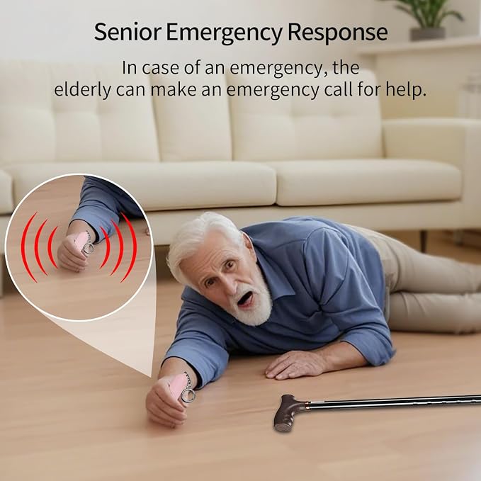 Personal Safety Alarm for Women 130dB Loud Elders & Kids Self Rechargeable Defense Keychain Siren Works with Apple Find My App(find Your Items，iOS only) for Girls Kids Elderly - Image 2