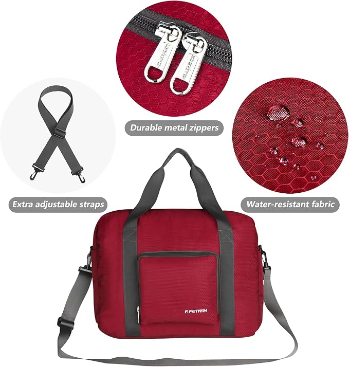 F.FETIVIN Personal item travel bag 18x14x8 for Spirit Airlines Lightweight carry on duffle bag for Gym,Sports,Vacation - Image 4