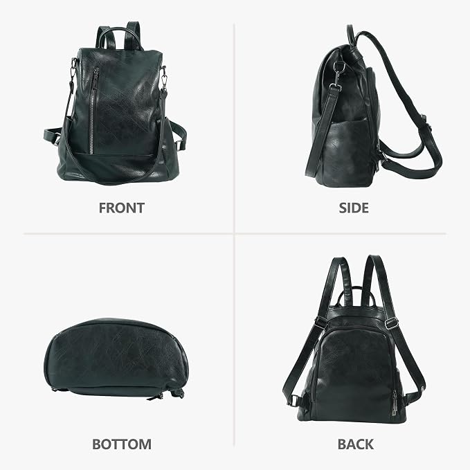 Small Women Backpack Purse PU Leather Anti-theft Casual Shoulder Bag Fashion Ladies Satchel Bags - Image 8