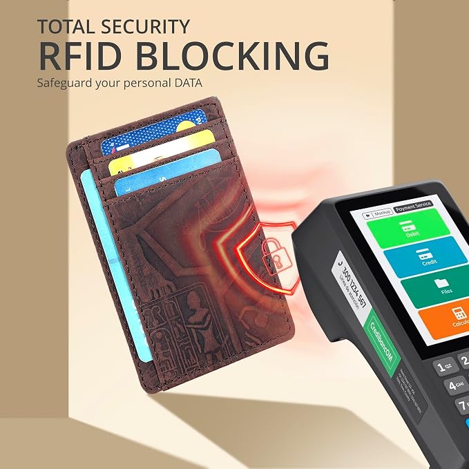 Oak Leathers RFID Blocking Leather Wallet - Minimalist Slim Card Holder - Image 5