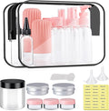 Travel Size Bottles for Toiletries 25Pack TSA Approved Toiletry Bottles Leak Proof Travel Kit with Clear Toiletry Bag Lotion Skincare Shampoo Cosmetic Container by KOUWICH