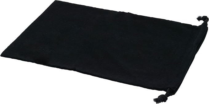 ZENPAC Shoe Bags for Storage, Black Duster Flannel Drawstring Pouch, Washable Breathable Cotton Fabric Cloth for Boots, Travel, Luggage, 12x17, 2 Pack - Image 3