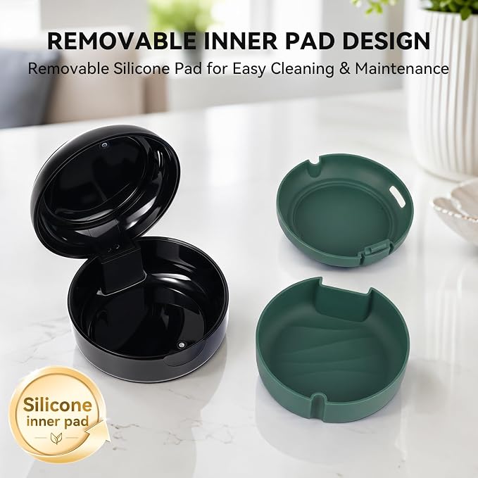 Portable Vent Denture Bath Case, Soft Buffer Holder for Travel False Teeth | Safe material, removable silicone pad for hygienic use, multi-scene use, pocket fit for home, journeys & daily oral storage - Image 6