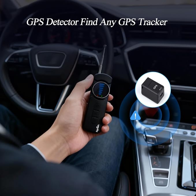 Hidden Camera Detector,Upgraded Hidden Bug and Camera Detector, Bug & GPS Tracker Detector Portable Privacy Protector for Travel/Hotel/Car, Camera Detector Spy Camera Finder with LED (Black) - Image 6