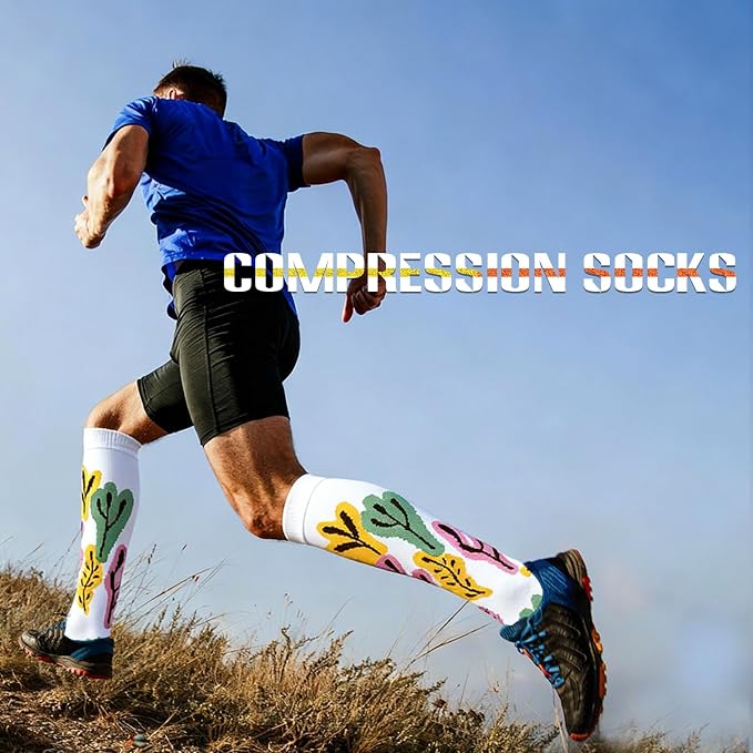 Sooverki Compression Socks for Women and Men Circulation (3/4 Pairs) is Best Support for Running Athletic Cycling Hiking - Image 5