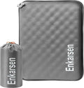 Inflatable Travel Seat Cushion – Self-Inflating Memory Foam Pad for Airplane, Stadium Bleachers, Camping, Hiking & Backpacking – Ultralight Compact & Portable Sitting Cushion (Grey) by Enkarsen