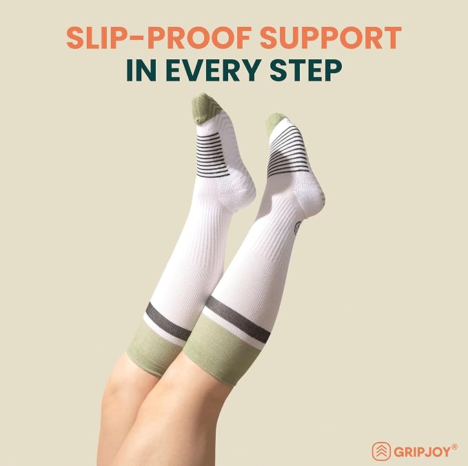 Compression Socks with Grips, 15-20mmHg, Support & Stability for Circulation, Travel, Pregnancy, Nurses - Image 4