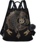 ALAZA Boho Crescent Moon Dreamcatcher Backpack Purse for Women Anti Theft Fashion Back Pack Shoulder Bag by ALAZA