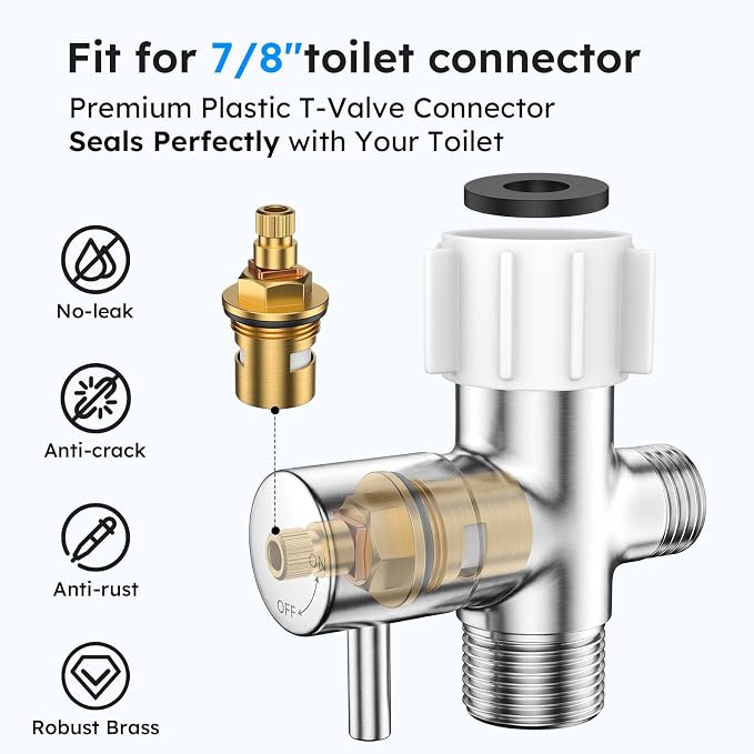 Arofa 2 Pack Handheld Bidet Sprayer for Toilet, Adjustable Water Pressure | Muslim Shower Toilet, Leak-Free Bidet Hose, Tank or Wall Mount, Feminine/Baby Wash, Cloth Diaper Rinse, Easy Installation - Image 5