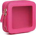Pinkmik Mini Clear Makeup Bag, Fuxia, MINI | Small Size, Cosmetic & Toiletry Case, Zipper Closure, Purse Organizer, Car Essentials by Pinkmik