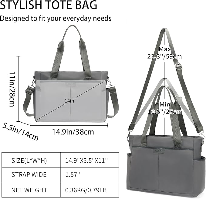 Corduroy Tote Bag for Women Crossbody Bags Lightweight Handbags Shoulder Bag with Zipper Pockets for Work Shopping - Image 3