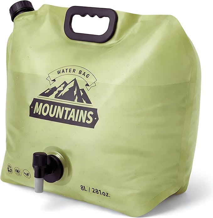 Camping Water Container 2 Gallon Collapsible Water Jug with Spout - Reusable Plastic Flasks, Foldable Empty Gallon Jug for Water Storage, Water Bag for Outdoor Hiking Emergency Prep (1 Pack) by CoreMuseOutdoor