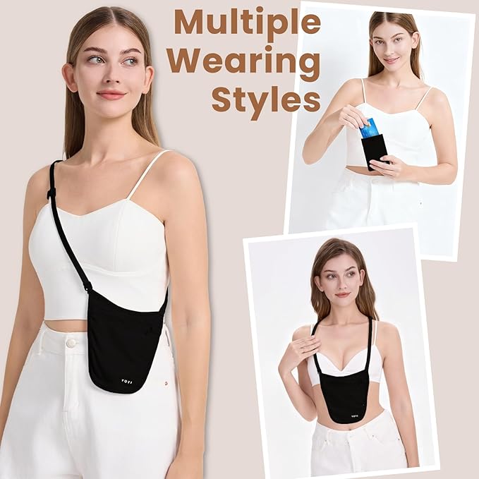 YOYI YOYI Money Belt Crossbody Detachable Cardholder Hidden Passport Wallet | Ultra-thin breathable material, detachable cardholder with secure clip,fits passport and cards — hidden crossbody protection - Image 5