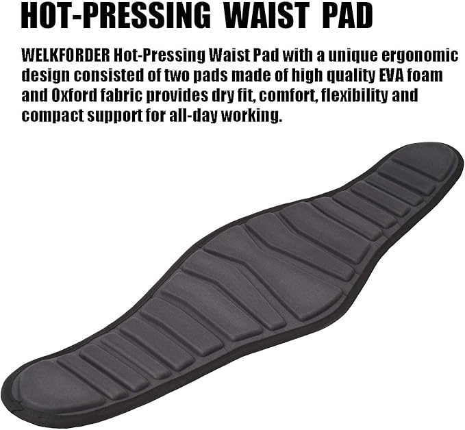 Tongue Buckle Body Belt With Hot-Pressing Waist Pad and 2 Side D-Rings Personal Protective Equipment Safety Harness | Waist Fitting Size 30'' to 45'' for Work Positioning, Restraint - Image 4