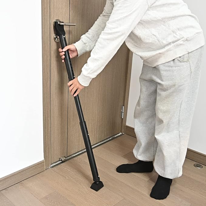 2 Pack Door Security Bar Door Stoppers Adjustable Sliding Door Security Bar | Upgraded 2 in 1 Heavy Duty Door Jammer Patio Bar for Home, Apartment, Travel, School, Dorm - Image 6