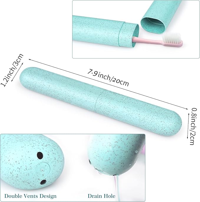 Hooqict 4 Pack Travel Toothbrush Case Portable Travel Toothbrush Holder Plastic Toothbrush Container Protector Cover for Traveling, Camping, Home, School, Business - Image 3