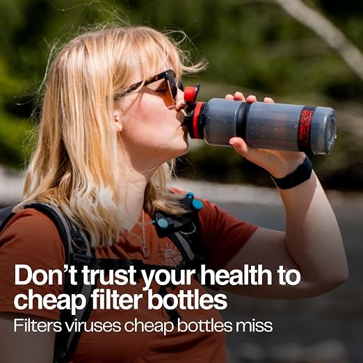 Water-to-Go Active Water Filter Bottle, 25oz/75cl | International Travel, Portable Purification, Eco-Friendly Bioplastic, New Leak-Proof Lid, Filters Viruses Most Bottles Miss - Image 3