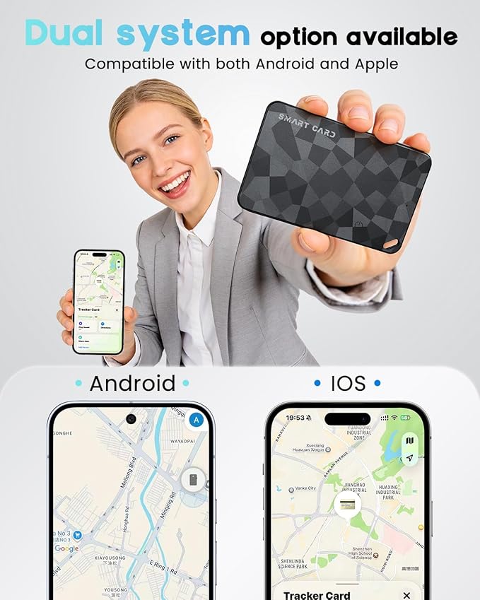 4 Pack Wallet Tracker Card (iOS and Android), 6-12 Years Battery Smart Card | Bluetooth Slim Tracing Card, Work with Apple Find My & Google Find Hub, Locator for Luggage, Passports, Keys, Backpack - Image 3