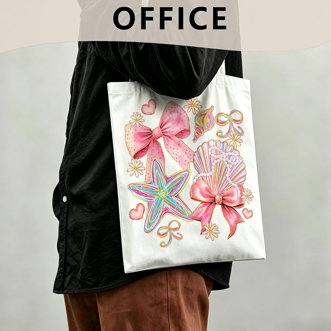 Summer Coastal Beach Canvas Tote Bag - Image 5