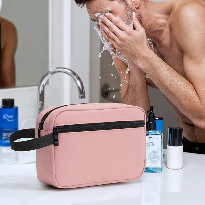 Travel Toiletry Bag for Men & Women, Hanging Cosmetic Organizer | Water-Resistant Fabric, Sturdy Handle, Lightweight Dopp Kit – Bathroom Toiletries, Makeup, Shaving, Grooming & Accessories - Image 5