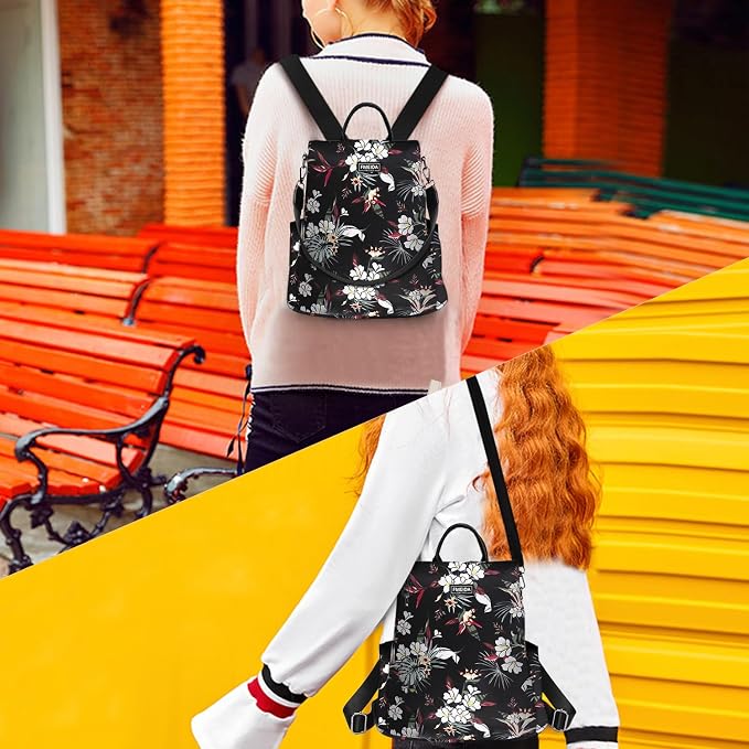 Work Backpack for Women Anti Theft Crossbody Bag Waterproof Travel Backpack Lightweight Daypack Fashion Convertible Backpacks Bookbag for College Supplies Mochilas de mujer | Hidden Back Zipper Opening, Compact Travel Size,Summer Purse, Daypack for Col... - Image 7