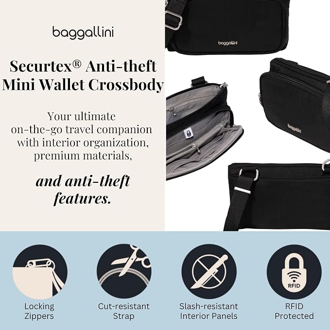 Baggallini Classic Anti-Theft Mini Wallet Crossbody - Image 2