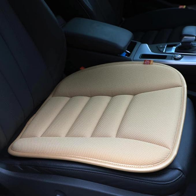 Car Seat Cushion Pad for Home Use Car Driver Seat Office Chair Memory Foam Seat Cushion(Khaki) by RaoRanDang