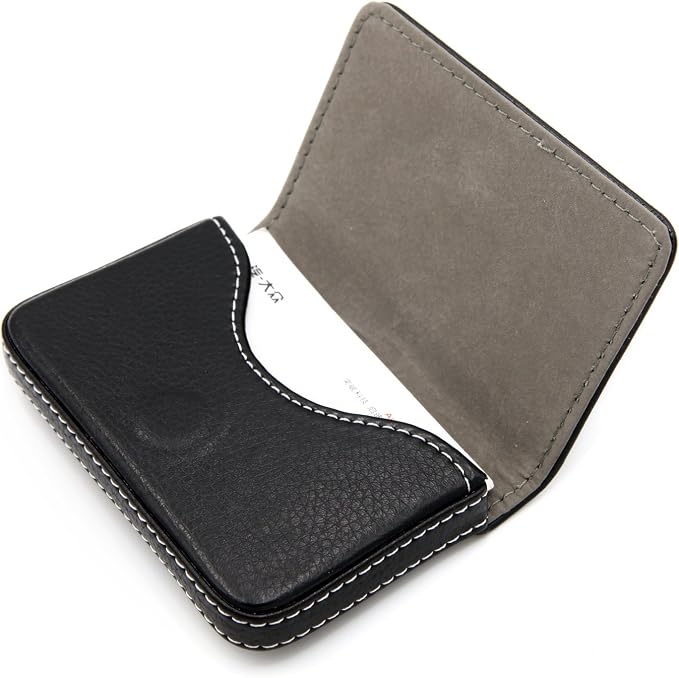 RFID Blocking Wallet - Minimalist Leather Business Credit Card Holder - Black by AI-DEE