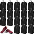 Paterr 18 Pcs Shoe Bags for Travel XX-Large Storage Packing Organizer Waterproof Shoe Carrier with Zipper Protable Covers for Travel for Women Men, Black by Paterr