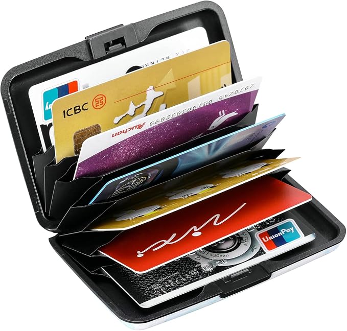 RFID Aluminum Wallet Credit Card Protector Case Holder for Men Women | Mini RFID Aluminum Wallet Credit Cards Holder Business Card Case Metal ID Case for Men Women - Image 5