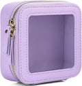 Pinkmik Mini Clear Makeup Bag, Purple, MINI | Small Size, Zipper Closure, Cosmetic & Toiletry Case, Purse Organizer, Car Essentials by Pinkmik