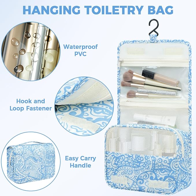 BAGAIL 9 Set Packing Cubes with Packing List Luggage Packing Organizers for Travel Accessories (Blue paisley) - Image 6