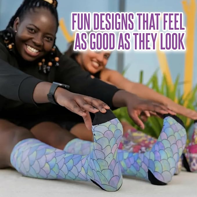 Crazy Compression Socks, Comfortable Support Socks for Recovery, Travel, Hiking, and Long-Hour Comfort w/Fun Designs - Image 7