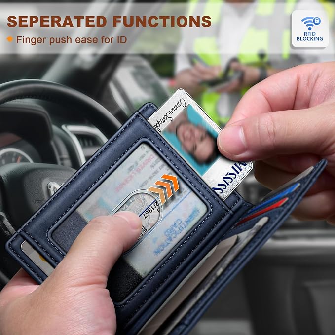 BULLIANT Magnetic Slim Leather Airtag Wallet Money Clip For Men 12Cards | RFID Blocking | Easy Access | Gift Boxed | Pocket Fit - Image 5
