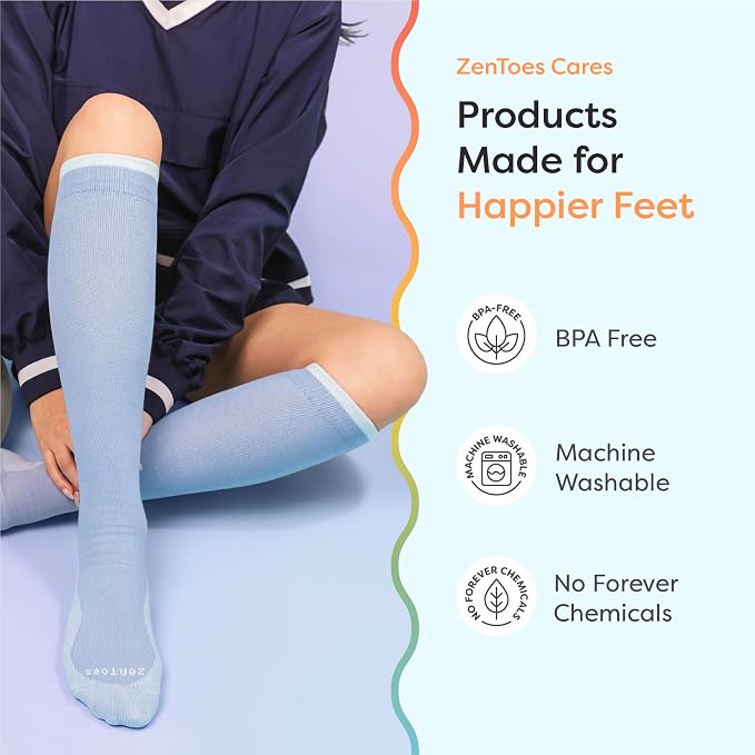 ZenToes Compression Socks for Women & Men, Knee High Socks with Targeted Cushioning - Image 8
