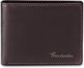 Travelambo Leather Wallet for Men, Slim Minimalist RFID Credit Card Holder | Mens Thin Bifold Pocket Wallet, Gift for Father, Brown by Travelambo
