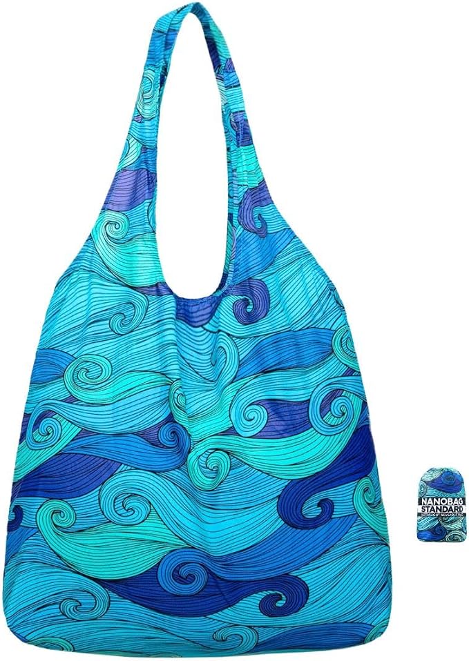 Nanobag Standard 19L Tote Foldable Packable Reusable Grocery Shopping Bag | 0.9 oz Premium Portable Collapsible Ultralight Pocket-Sized for Everyday Use & Travel by Nanobag