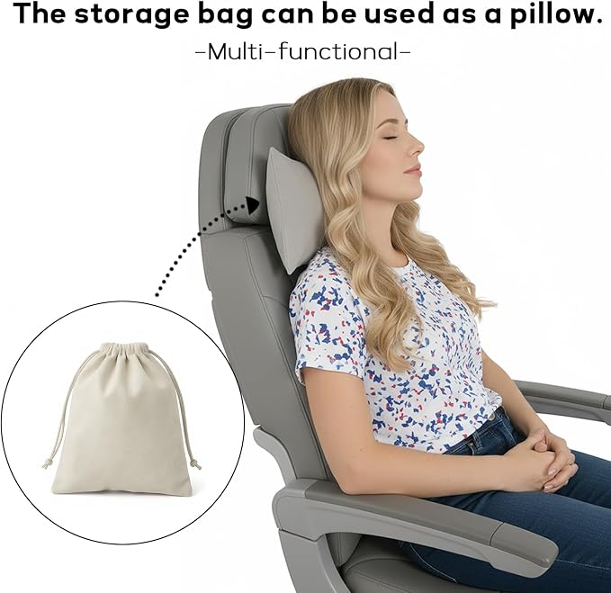 Travel Blanket Airplane - Ultra Soft & Lightweight Knit Design Compact Airplane Blanket,53x72 Inch,Stylish Travel Shawl Wraps for Flights,Office,Home Use,Travel Essentials & Gifts - Image 4