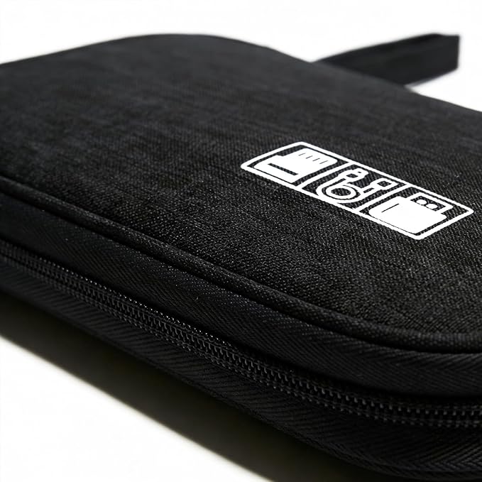 Yamrots Travel Cable Organizer, Electronic Organizer Travel Case, Portable Storage Bag for SD Card, Charger, Power Bank, Earphone (Black) - Image 3