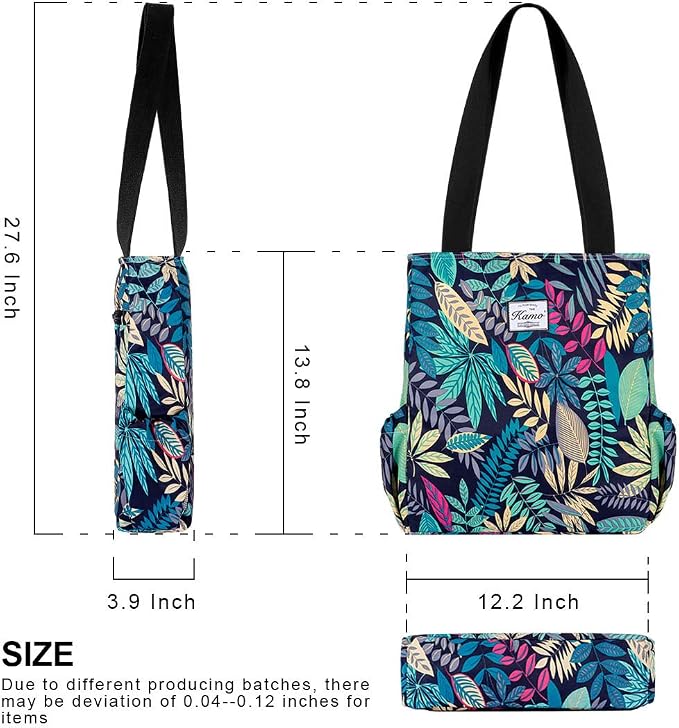 KAMO Floral Tote Bag - Waterproof Lightweight Handbags Travel Shoulder Bag for Hiking Yoga Gym Swimming Travel Beach - Image 3